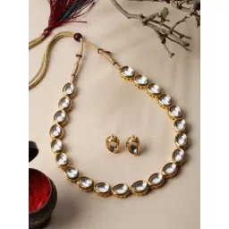 Zeneme Gold Plated Kundan Studded Jewellery Set-picture-31