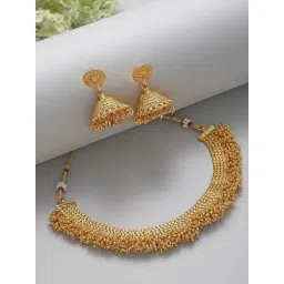 Zeneme Gold Plated Pearl Beaded Jewellery Set-picture-14