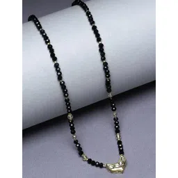 Zeneme Gold Plated Stones Studded Kundan Beaded Mangalsutra-picture-26