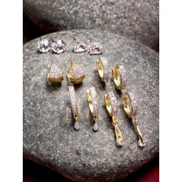 ZENEME Gold-Toned Classic Drop Earrings-picture-38