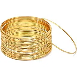 zeneme Latest One Gram Gold Plated Set of 12 Traditional Bangles for Women and Girls-picture-33