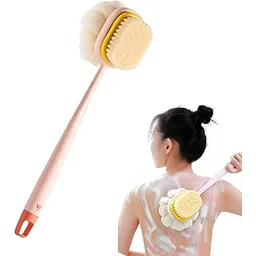 zenop KIMEE 2 in 1 Body Brush - Back Body Loofah Brush Long Handled with Bristles Back Scrubber for Improve Skin Exfoliating Bath, Massage, Wet or Dry Brushing Back Scrubber for Shower-picture-37