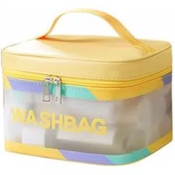 zenovista Large Capacity Plastic Travel Toiletry Bag Simple Makeup Storage Bag with Handle Portable Wash Bag-picture-48