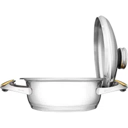 Zepter URA Masterpiece stainless steel cookware. 2Qt safe nonstick pan, dutch oven & casserole w/lid. 3ply bottom. 7.9in Ø sauce pans. Induction, dishwasher & oven safe pan. Kitchen pots made in Italy image 2