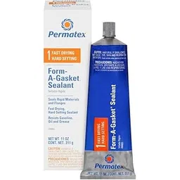 ZER0LEAK Permatex Form-A-Gasket No. 1 Sealant 80003 – 11oz Tube, Fast-Drying Hard Set Sealant for Rigid Flange Assemblies, Oil-Resistant Paste for Permanent Seals-picture-10