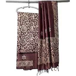 zeratex Women's Cotton Silk Handcrafted Batik Print Unstitched Salwar Suit Dress Material With Duputta-picture-26
