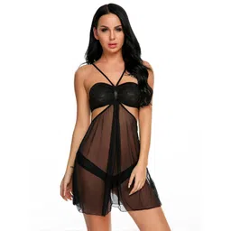 zerjama Women Front Open Babydolls with Briefs-picture-24