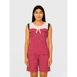 ZERJAMA Women's Pink Printed Night suit-picture-39