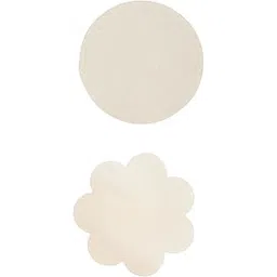 Pack of 50 Skin-Friendly Disposable Nipple Covers for Women (Round and Flower Shaped) Gold-image-30