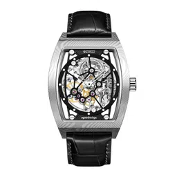 ZEROO Unisex Dial & Leather Textured Straps Analogue Automatic Watch ZM001DSBK-image-0