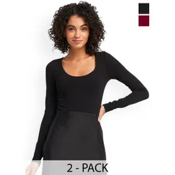 ZEROZABAR Pack Of 2 Ribbed Long Sleeves Bodysuit-picture-21