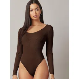 ZEROZABAR Round Neck Long Sleeves Bodysuit-picture-29