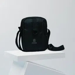 zesla Black Men & Women Sling Bag Small Crossbody image 1