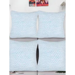 ZESTURE Blue 4 Pcs Abstract Square Cushion Covers-picture-31