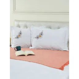 ZESTURE White 2 Pcs Rectangle Cushion Covers-picture-11