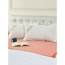 ZESTURE White 2 Pieces Rectangle Cushion Covers-picture-28