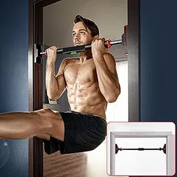 ZETO Pull Up Bar for Home, Exercise Equipment, Wall Mounted pull-up bar with No Screws and Locking Mechanism, Max Load 220Kg Adjustable Length 70 to 100 CM, anti-slip grip, with water level indicator-picture-28