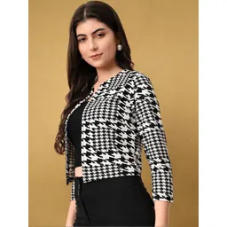 ZEUGEN Women Printed Crop Shrug-picture-23