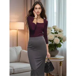 ZEUGEN Women Square Neck Knitted Top-picture-10