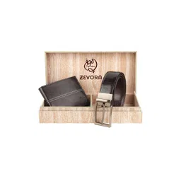 ZEVORA Men Black Solid Accessory Gift Set-picture-10