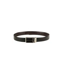 ZEVORA Men Brown & Black Textured Belt-picture-31