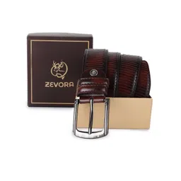 ZEVORA Men Textured Leather Belt-picture-18