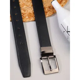 ZEVORA Men Textured Leather Reversible Belt-picture-37