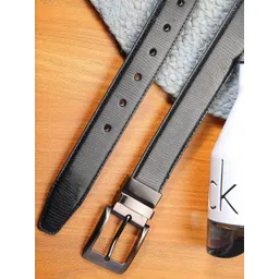 ZEVORA Men Textured Leather Reversible Belt-picture-42