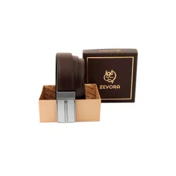 ZEVORA Men Textured Leather Reversible Belt-picture-31