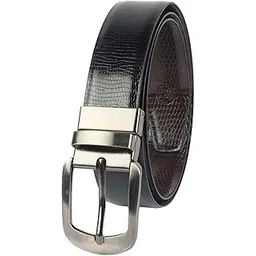 zevora Reversible Leather Formal Black/Brown Belt For Men (42, Black/Brown(Texture-6))-picture-13