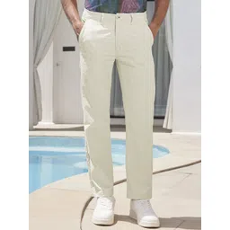 Zeyo Men Regular Fit Relaxed Chinos Trousers-picture-40