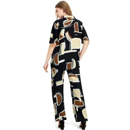 zeyo Women's Rayon Printed Night Suit Set Of Shirt & Pajama Set image 5