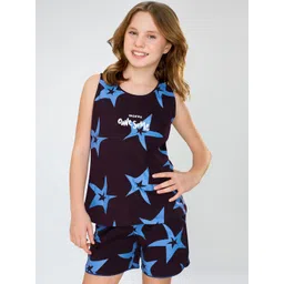 Zeyo Girls Printed Pure Cotton Night suit-picture-52