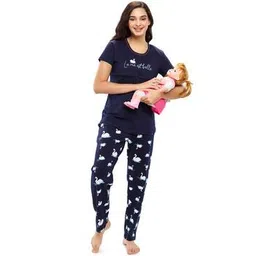 zeyo Swan Print Nightwear Set-picture-11