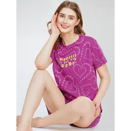 Zeyo Women Printed Night suit-picture-16