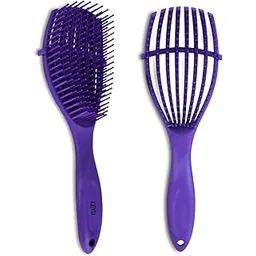 Zeyu Detangler Hair Brush for Curly Hair Comb for Women Men & Kids | Flexible & Soft Nylon Bristles Hair Brush for Men & Women | Curly Hairs Comb | Hair Brush for Long/Short/Straight/Curly Hair(Blue)-picture-41