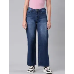 Zheia Blue Cotton Boxy Fit Jeans-picture-35