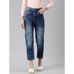 ZHEIA Blue Cotton Relaxed Fit Jeans-picture-29