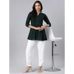 ZHEIA Mandarin Collar Shirt Style Top image 1