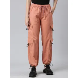 ZHEIA Women Loose Fit High-Rise Cargos Trousers-picture-18