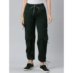 ZHEIA Women Loose Fit High-Rise Cotton Cargos-picture-13