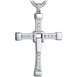 zibuyu � Cross Necklace for Men Dominic Toretto's Cross Pendant Necklace The Fast and the Furious Titanium Steel Cross Neck Pendant Jewelry for Men and Boy's-picture-49