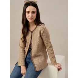 Zigo Women Boucle Woollen Cardigan-picture-11