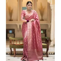 zikaraa Women Floral Print Saree with Contrast Border-picture-33