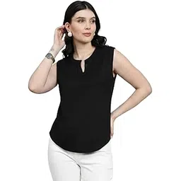 zilcon Summer Sleeveless Tank Top Loose Fit Casual V-Neck T Shirts Basic Tee Tops-picture-53