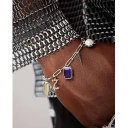 zillionaire Men Silver-Plated American Diamond-Studded Bracelet-picture-19