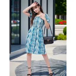 Zima Leto Women Abstract Printed A-Line Dress-picture-25