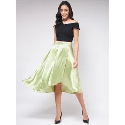Zima Leto Women Solid Crop Top & Skirt Co-Ords-picture-34