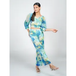 Zink London Blue Slim Fit Abstract Top-picture-29