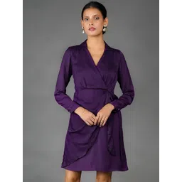 Zink London Cuffed Sleeved Wrap Dress-picture-22